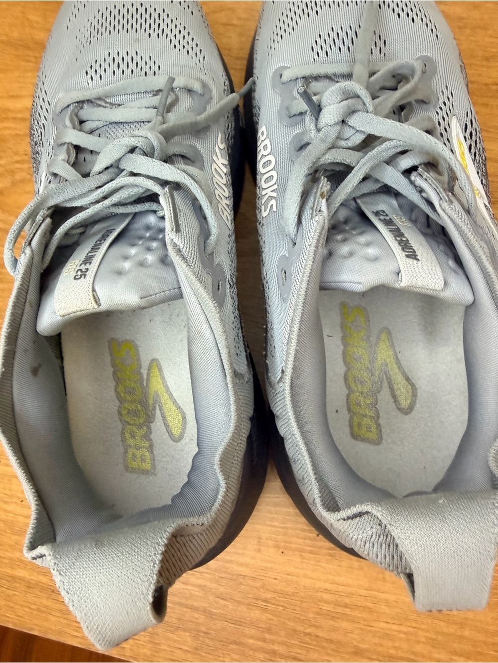 Men’s Brooks Adrenaline & Glycerin 25 Gray Mesh Running Sneakers Size 9 2E Wide - Picture 11 of 13